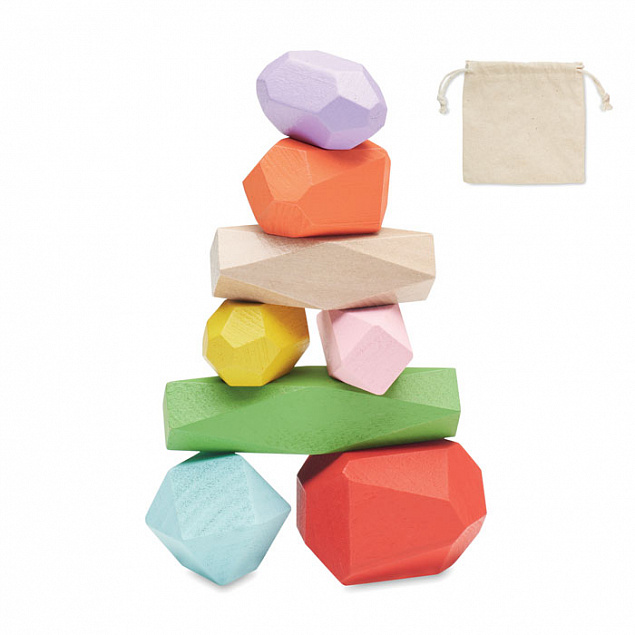 8 деревянных камней в мешочке с логотипом в Балашихе заказать по выгодной цене в кибермаркете AvroraStore