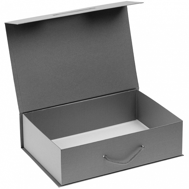 Коробка Case, подарочная, серебристая с логотипом в Балашихе заказать по выгодной цене в кибермаркете AvroraStore