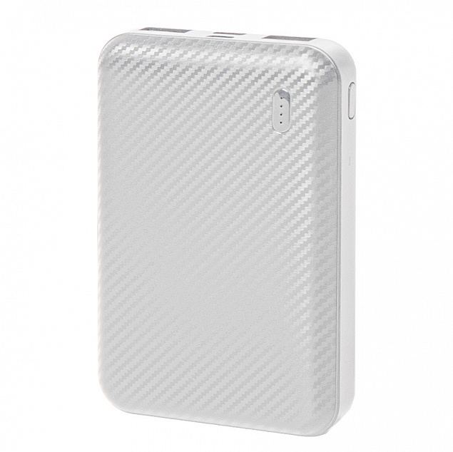 Универсальный аккумулятор OMG Rib 5 (5000 мАч), белый, 9,8х6.3х1,4 см с логотипом в Балашихе заказать по выгодной цене в кибермаркете AvroraStore