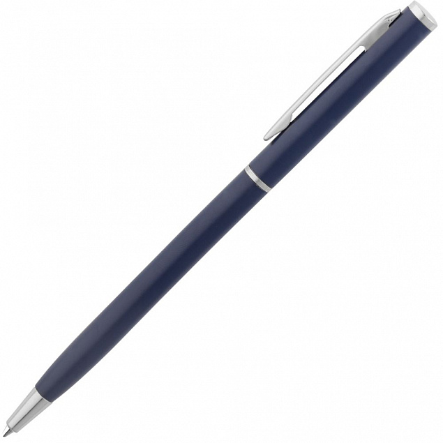 Ручка шариковая Hotel Chrome, ver.2, синяя с логотипом в Балашихе заказать по выгодной цене в кибермаркете AvroraStore