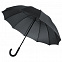 Зонт-трость Lui, черный с логотипом в Балашихе заказать по выгодной цене в кибермаркете AvroraStore