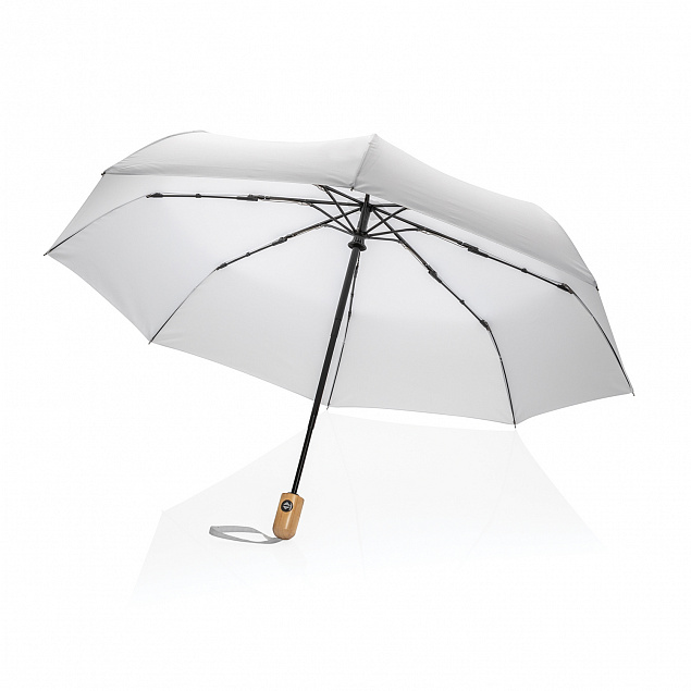 Автоматический зонт Impact из RPET AWARE™ с бамбуковой ручкой, d94 см с логотипом в Балашихе заказать по выгодной цене в кибермаркете AvroraStore