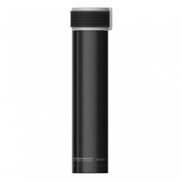 Термос Skinny Mini, черный с логотипом в Балашихе заказать по выгодной цене в кибермаркете AvroraStore