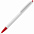 Ручка шариковая Tick, белая с красным с логотипом в Балашихе заказать по выгодной цене в кибермаркете AvroraStore