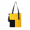 Шоппер Superbag Color (жёлтый с чёрным) с логотипом в Балашихе заказать по выгодной цене в кибермаркете AvroraStore