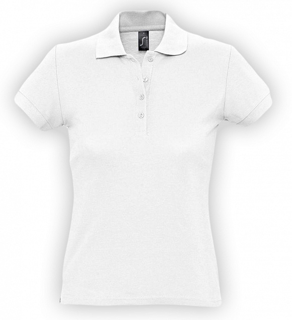 Рубашка поло женская PASSION 170, белая с логотипом в Балашихе заказать по выгодной цене в кибермаркете AvroraStore