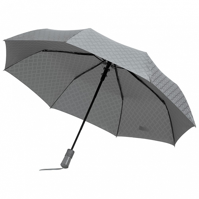 Зонт складной Hard Work, серый с логотипом в Балашихе заказать по выгодной цене в кибермаркете AvroraStore
