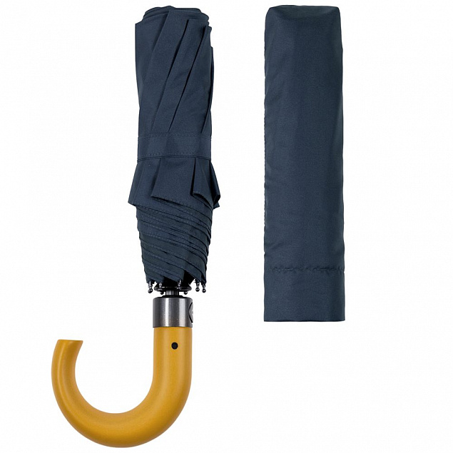 Зонт складной Classic, темно-синий с логотипом в Балашихе заказать по выгодной цене в кибермаркете AvroraStore
