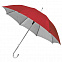 Зонт-трость SILVER, пластиковая ручка, полуавтомат с логотипом в Балашихе заказать по выгодной цене в кибермаркете AvroraStore