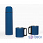 Набор "Гейзер" (термос, 2 кружки) с покрытием soft touch, синий с логотипом в Балашихе заказать по выгодной цене в кибермаркете AvroraStore