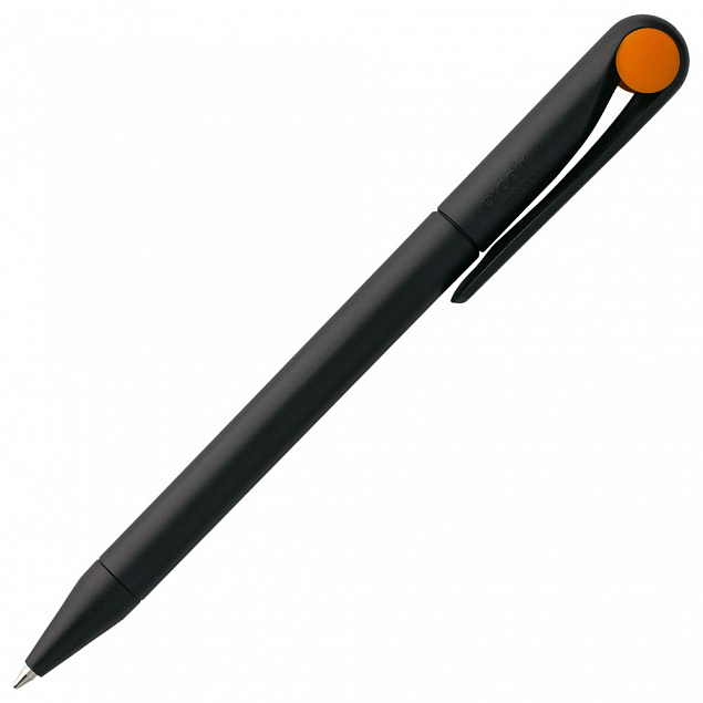 Ручка шариковая Prodir DS1 TMM Dot, черная с оранжевым с логотипом в Балашихе заказать по выгодной цене в кибермаркете AvroraStore