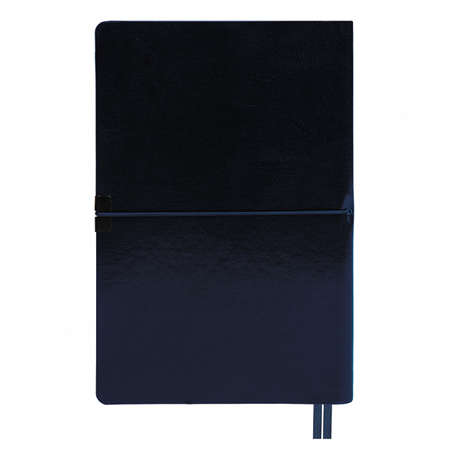 Ежедневник недатированный Save , A5, темно-синий,  рециклированная кожа, кремовый блок, подарочная с логотипом в Балашихе заказать по выгодной цене в кибермаркете AvroraStore