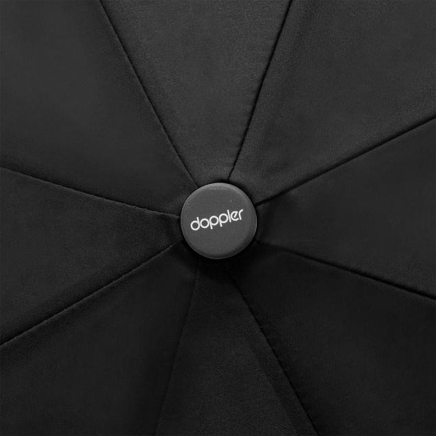 Зонт складной Fiber Magic, черный с логотипом в Балашихе заказать по выгодной цене в кибермаркете AvroraStore