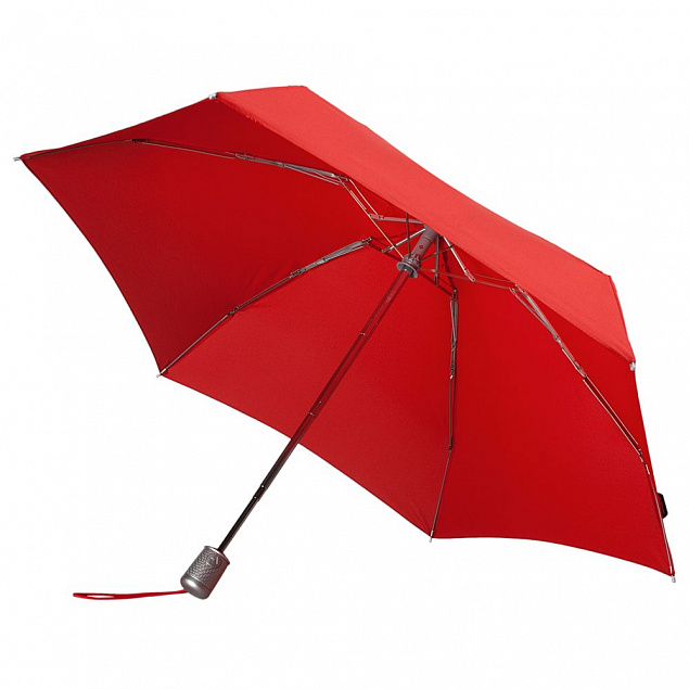 Складной зонт Alu Drop, 4 сложения, автомат, красный с логотипом в Балашихе заказать по выгодной цене в кибермаркете AvroraStore