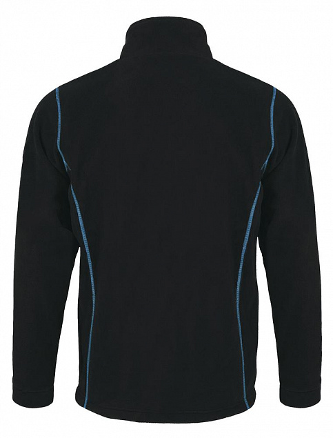 Куртка мужская NOVA MEN 200, черная с ярко-голубым с логотипом в Балашихе заказать по выгодной цене в кибермаркете AvroraStore