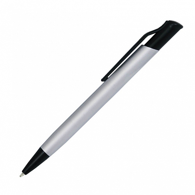 Шариковая ручка Grunge, серебряная с логотипом в Балашихе заказать по выгодной цене в кибермаркете AvroraStore