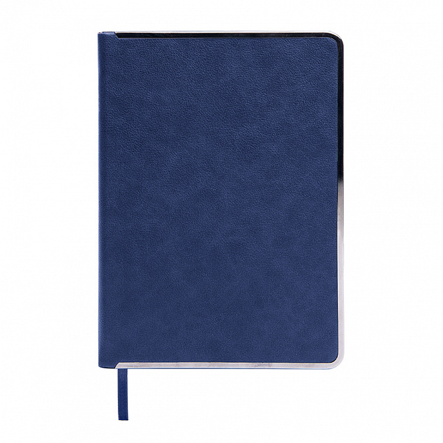Ежедневник недатированный Montrose, А5,  синий, кремовый блок, графитовый срез с логотипом в Балашихе заказать по выгодной цене в кибермаркете AvroraStore