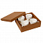 Набор "Ксю":чайная пара (4шт) и чайная ложка (4шт) с подставкой в подарочной упаковке с логотипом в Балашихе заказать по выгодной цене в кибермаркете AvroraStore