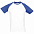 Футболка мужская двухцветная FUNKY 150, белая с ярко-синим с логотипом в Балашихе заказать по выгодной цене в кибермаркете AvroraStore