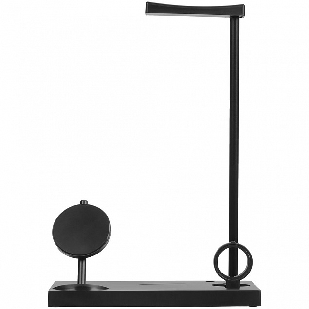 Зарядная станция с лампой Quick Trick, черная с логотипом в Балашихе заказать по выгодной цене в кибермаркете AvroraStore