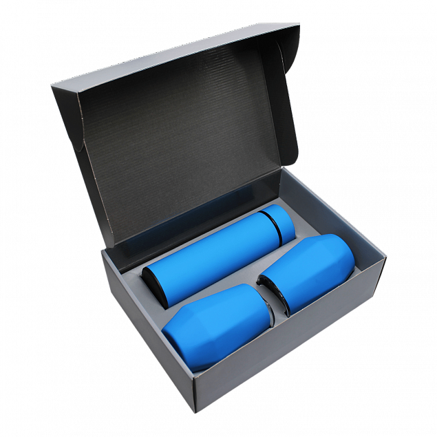 Набор Hot Box E2 софт-тач EDGE CO12s grey (голубой) с логотипом в Балашихе заказать по выгодной цене в кибермаркете AvroraStore