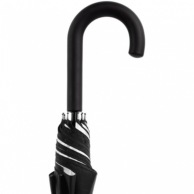 Зонт-трость Silverine, черный с логотипом в Балашихе заказать по выгодной цене в кибермаркете AvroraStore