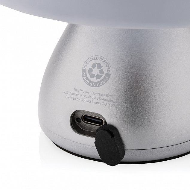 Беспроводная настольная лампа Luming из переработанного пластика RCS, IPX4 с логотипом в Балашихе заказать по выгодной цене в кибермаркете AvroraStore