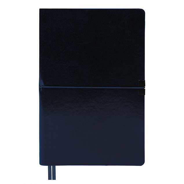 Ежедневник недатированный Save , A5, темно-синий,  рециклированная кожа, кремовый блок, подарочная с логотипом в Балашихе заказать по выгодной цене в кибермаркете AvroraStore