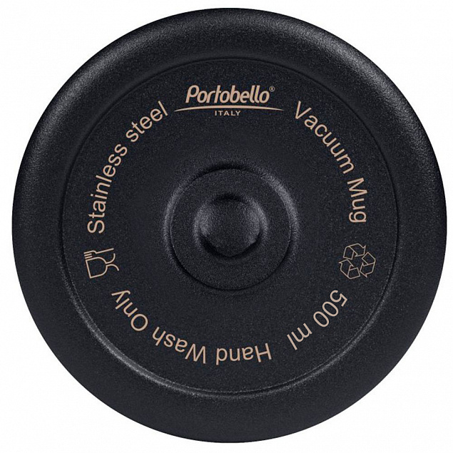 Термокружка вакуумная Portobello, Twist, 600 ml, черная с логотипом в Балашихе заказать по выгодной цене в кибермаркете AvroraStore