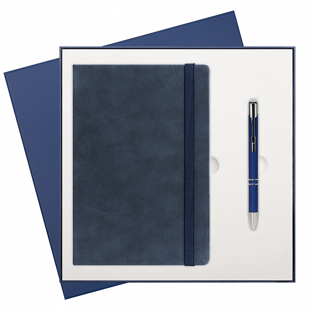 Подарочный набор Portobello/Nuba BtoBook синий (Ежедневник недат А5, Ручка) с логотипом в Балашихе заказать по выгодной цене в кибермаркете AvroraStore