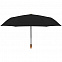 Зонт складной Nature Magic, черный с логотипом в Балашихе заказать по выгодной цене в кибермаркете AvroraStore