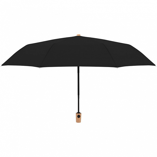 Зонт складной Nature Magic, черный с логотипом в Балашихе заказать по выгодной цене в кибермаркете AvroraStore