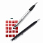 Ручка-стилус Touch 2 в 1, черный с логотипом в Балашихе заказать по выгодной цене в кибермаркете AvroraStore