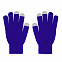 Перчатки женские для работы с сенсорными экранами, синие с логотипом в Балашихе заказать по выгодной цене в кибермаркете AvroraStore