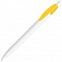 Ручка шариковая X-1 WHITE, белый/желтый непрозрачный клип, пластик с логотипом в Балашихе заказать по выгодной цене в кибермаркете AvroraStore