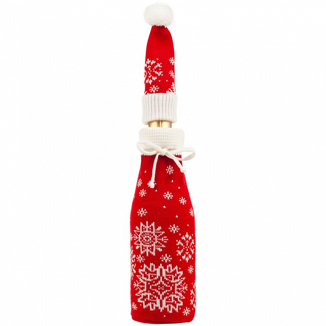 Чехол на бутылку Snow Fairy, красный с логотипом в Балашихе заказать по выгодной цене в кибермаркете AvroraStore