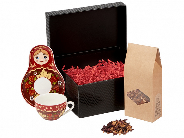 Подарочный набор: чайная пара, чай Глинтвейн с логотипом в Балашихе заказать по выгодной цене в кибермаркете AvroraStore