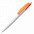Ручка шариковая Bento, белая с синим с логотипом в Балашихе заказать по выгодной цене в кибермаркете AvroraStore