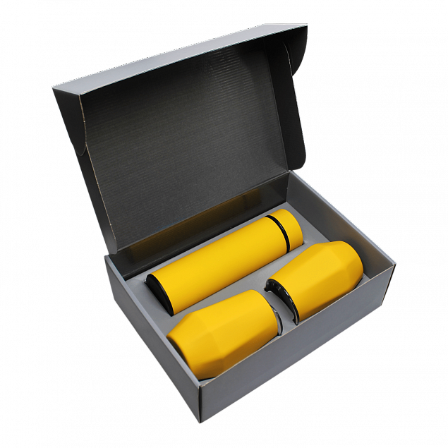 Набор Hot Box E2 софт-тач EDGE CO12s grey (желтый) с логотипом в Балашихе заказать по выгодной цене в кибермаркете AvroraStore