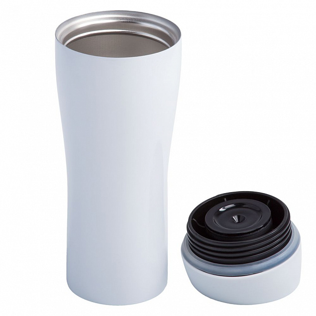Термостакан Solingen, вакуумный, герметичный, белый с логотипом в Балашихе заказать по выгодной цене в кибермаркете AvroraStore