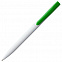 Ручка шариковая Pin, белая с зеленым с логотипом в Балашихе заказать по выгодной цене в кибермаркете AvroraStore