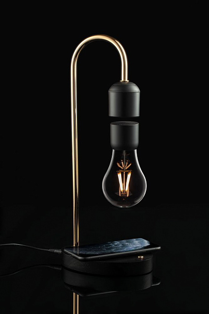 Левитирующая лампа с функцией беспроводной зарядки leviStation с логотипом в Балашихе заказать по выгодной цене в кибермаркете AvroraStore