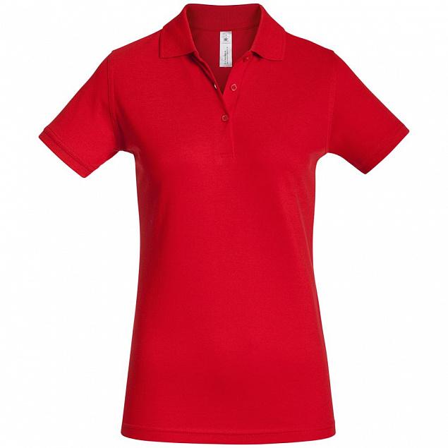 Рубашка поло женская Safran Timeless красная с логотипом в Балашихе заказать по выгодной цене в кибермаркете AvroraStore