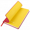 Бизнес-блокнот "Funky", 130*210 мм, красный, желтый форзац, мягкая обложка, блок-линейка с логотипом в Балашихе заказать по выгодной цене в кибермаркете AvroraStore