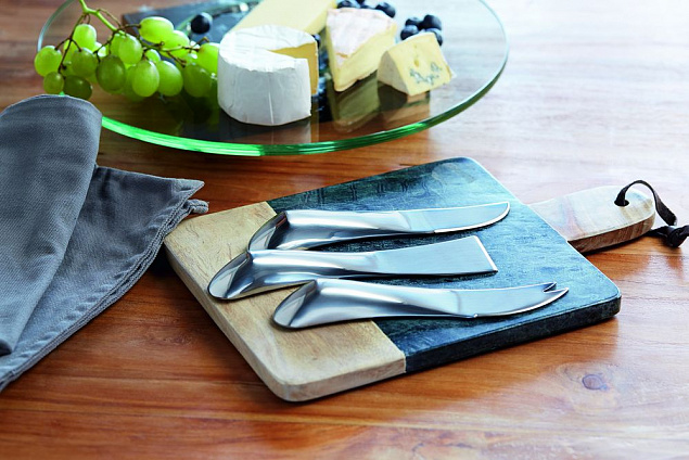 Набор ножей для сыра Wave с логотипом в Балашихе заказать по выгодной цене в кибермаркете AvroraStore