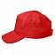 Бейсболка "Fortuna", 5 клиньев,  застежка на липучке,  красный, 100% полиэстер, плотность 140 г/м2 с логотипом в Балашихе заказать по выгодной цене в кибермаркете AvroraStore