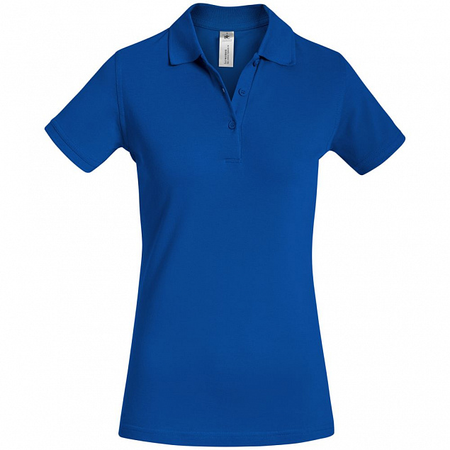 Рубашка поло женская Safran Timeless ярко-синяя с логотипом в Балашихе заказать по выгодной цене в кибермаркете AvroraStore