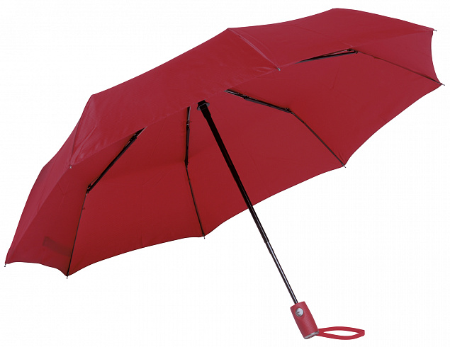 Автоматический ветрозащитный карманный зонт ORIANA, темно-красный с логотипом в Балашихе заказать по выгодной цене в кибермаркете AvroraStore