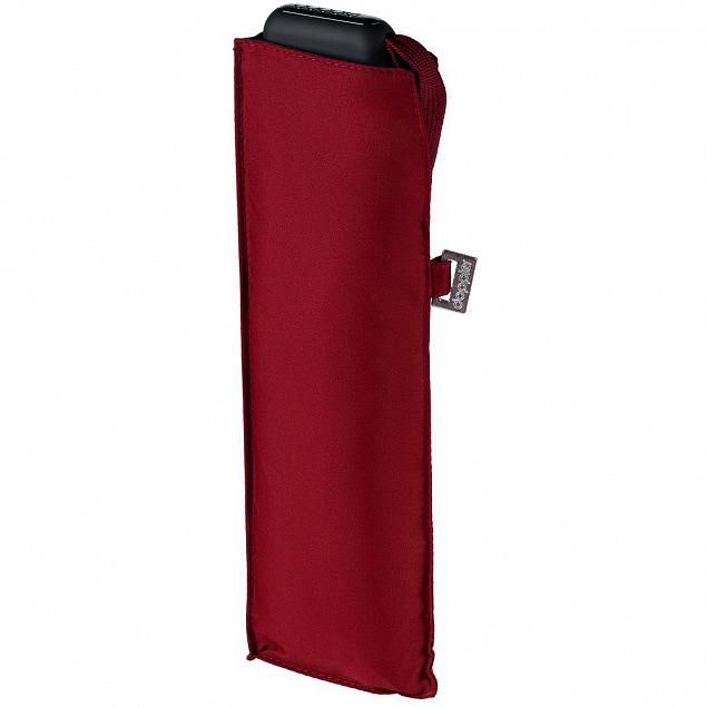 Зонт складной Carbonsteel Slim, красный с логотипом в Балашихе заказать по выгодной цене в кибермаркете AvroraStore