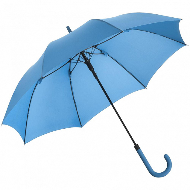 Зонт-трость Fashion, голубой с логотипом в Балашихе заказать по выгодной цене в кибермаркете AvroraStore